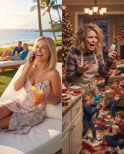 Nachdem ich gehört hatte, wie meine Eltern planten, fünf widerspenstige Kinder für kostenlose Weihnachtskinderbetreuung auf mich zu werfen, bestieg ich ruhig einen First-Class-Flug nach Maui.