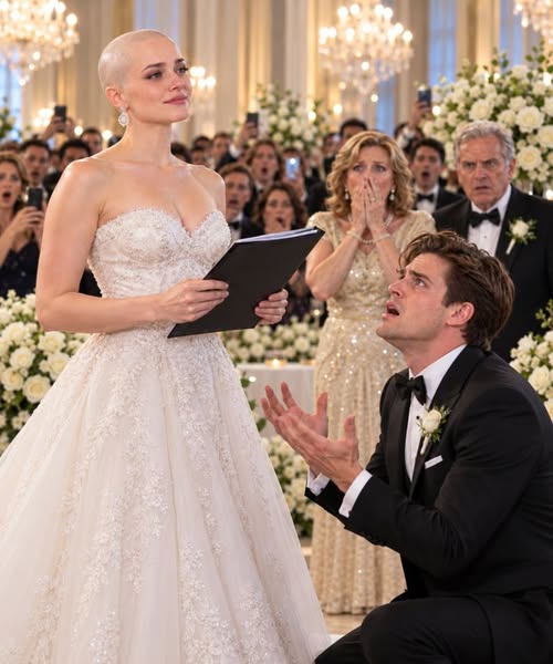 I woke up on my wedding day with my head completely shaved. On my pillow, my fiancé had left a note: “Now you look as ridiculous as you really are.” I stared at my reflection… then burst out laughing. “Oh, sweetheart, you picked the perfect day.”